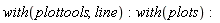with(plottools, line); with(plots)