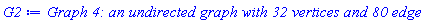 GRAPHLN(undirected, unweighted, ["00000", "00001", "00010", "00011", "00100", "00101", "00110", "00111", "01000", "01001", "01010", "01011", "01100", "01101", "01110", "01111", "10000", "10001", "10010", "10011", "10100", "10101", "10110", "10111", "11000", "11001", "11010", "11011", "11100", "11101", "11110", "11111"], Array(1..32, {(1) = {2, 3, 5, 9, 17}, (2) = {1, 4, 6, 10, 18}, (3) = {1, 4, 7, 11, 19}, (4) = {2, 3, 8, 12, 20}, (5) = {1, 6, 7, 13, 21}, (6) = {2, 5, 8, 14, 22}, (7) = {3, 5, 8, 15, 23}, (8) = {4, 6, 7, 16, 24}, (9) = {1, 10, 11, 13, 25}, (10) = {2, 9, 12, 14, 26}, (11) = {3, 9, 12, 15, 27}, (12) = {4, 10, 11, 16, 28}, (13) = {5, 9, 14, 15, 29}, (14) = {6, 10, 13, 16, 30}, (15) = {7, 11, 13, 16, 31}, (16) = {8, 12, 14, 15, 32}, (17) = {1, 18, 19, 21, 25}, (18) = {2, 17, 20, 22, 26}, (19) = {3, 17, 20, 23, 27}, (20) = {4, 18, 19, 24, 28}, (21) = {5, 17, 22, 23, 29}, (22) = {6, 18, 21, 24, 30}, (23) = {7, 19, 21, 24, 31}, (24) = {8, 20, 22, 23, 32}, (25) = {9, 17, 26, 27, 29}, (26) = {10, 18, 25, 28, 30}, (27) = {11, 19, 25, 28, 31}, (28) = {12, 20, 26, 27, 32}, (29) = {13, 21, 25, 30, 31}, (30) = {14, 22, 26, 29, 32}, (31) = {15, 23, 27, 29, 32}, (32) = {16, 24, 28, 30, 31}}), `GRAPHLN/table/22`, 0)