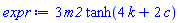 3*m2*tanh(4*k+2*c)