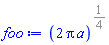 `%^`(2*Pi*a, 1/4)