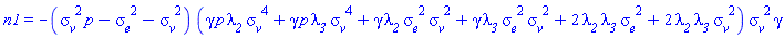 n1 = -(p*sigma__v^2-sigma__e^2-sigma__v^2)*(gamma*p*lambda__2*sigma__v^4+gamma*p*lambda__3*sigma__v^4+gamma*lambda__2*sigma__e^2*sigma__v^2+gamma*lambda__3*sigma__e^2*sigma__v^2+2*lambda__2*lambda__3*sigma__e^2+2*lambda__2*lambda__3*sigma__v^2)*sigma__v^2*gamma