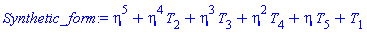 eta^5+eta^4*T[2]+eta^3*T[3]+eta^2*T[4]+eta*T[5]+T[1]