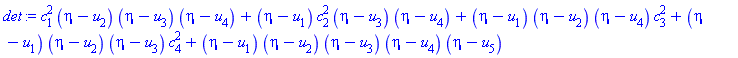 c[1]^2*(eta-u[2])*(eta-u[3])*(eta-u[4])+(eta-u[1])*c[2]^2*(eta-u[3])*(eta-u[4])+(eta-u[1])*(eta-u[2])*(eta-u[4])*c[3]^2+(eta-u[1])*(eta-u[2])*(eta-u[3])*c[4]^2+(eta-u[1])*(eta-u[2])*(eta-u[3])*(eta-u[4])*(eta-u[5])