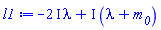 l1 := -(2*I)*lambda+I*(lambda+m__0)