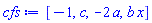 [-1, c, -2*a, b*x]