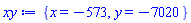 {x = -573, y = -7020}