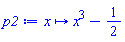 proc (x) options operator, arrow; x^3-1/2 end proc