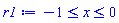 -1 <= x and x <= 0