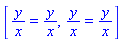 [y/x = y/x, y/x = y/x]
