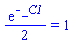 (1/2)*exp(-_C1) = 1