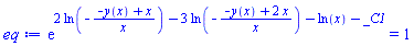 exp(2*ln(-(-y(x)+x)/x)-3*ln(-(-y(x)+2*x)/x)-ln(x)-_C1) = 1