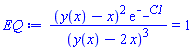(y(x)-x)^2*exp(-_C1)/(y(x)-2*x)^3 = 1