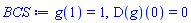 g(1) = 1, (D(g))(0) = 0