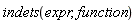 indets(expr, function)