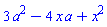 3*a^2-4*a*x+x^2