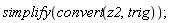 simplify(convert(z2, trig))