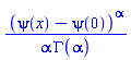 (psi(x)-psi(0))^alpha/(alpha*GAMMA(alpha))