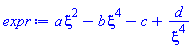 a*xi^2-b*xi^4-c+d/xi^4