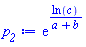 exp(ln(c)/(a+b))