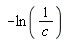-ln(1/c)