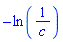 -ln(1/c)