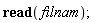 read filnam