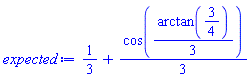 1/3+(1/3)*cos((1/3)*arctan(3/4))
