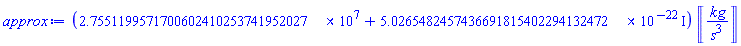 (27551199.571700602410253741952027+0.50265482457436691815402294132472e-21*I)*Units:-Unit(kg/s^3)