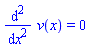 diff(diff(v(x), x), x) = 0