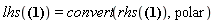 lhs(r = r__0+I*v__0*t) = convert(rhs(r = r__0+I*v__0*t), polar)