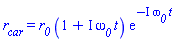 r__car = r__0*(1+I*omega__0*t)*exp(-I*omega__0*t)