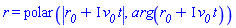 r = polar(abs(r__0+I*v__0*t), argument(r__0+I*v__0*t))