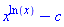 x^ln(x)-c