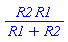 R2*R1/(R1+R2)