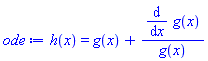 h(x) = g(x)+(diff(g(x), x))/g(x)