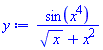 sin(x^4)/(x^(1/2)+x^2)
