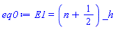 E1 = (n+1/2)*_h