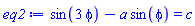 sin(3*phi)-a*sin(phi) = c