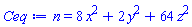 n = 8*x^2+2*y^2+64*z^2