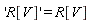 'R[V]' = R[V]