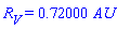 R__V = .72*AU
