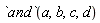 `and`(a, b, c, d)