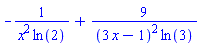 -1/(x^2*ln(2))+9/((3*x-1)^2*ln(3))