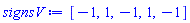 [-1, 1, -1, 1, -1]