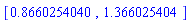 [.8660254040, 1.366025404]