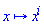 proc (x) options operator, arrow; x^i end proc