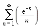 sum(exp(-n)/n, n = 1 .. infinity)