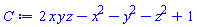 2*x*y*z-x^2-y^2-z^2+1
