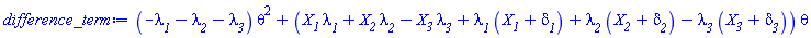 (-lambda__1-lambda__2-lambda__3)*theta^2+(X__1*lambda__1+X__2*lambda__2-X__3*lambda__3+lambda__1*(X__1+delta__1)+lambda__2*(X__2+delta__2)-lambda__3*(X__3+delta__3))*theta