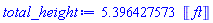 5.396427573*Units:-Unit(ft)